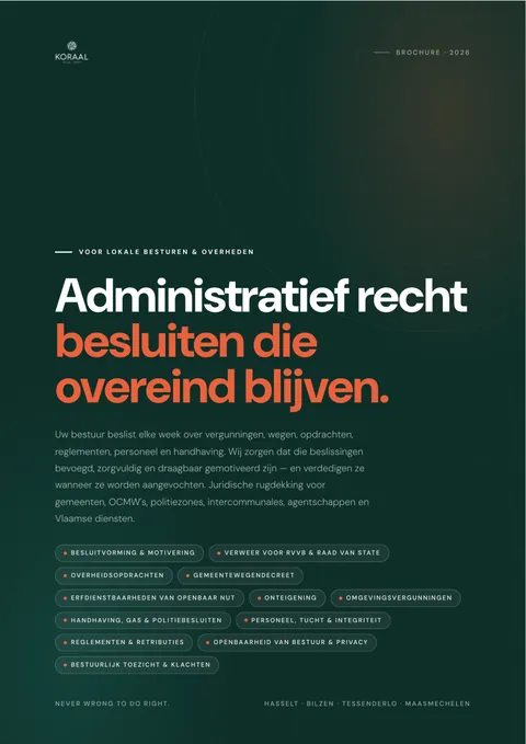Cover: Brochure voor lokale besturen & overheden