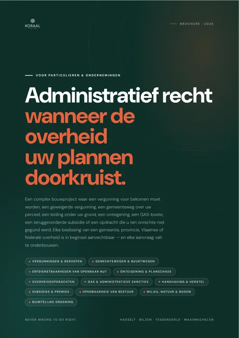 Cover: Brochure voor particulieren & ondernemingen
